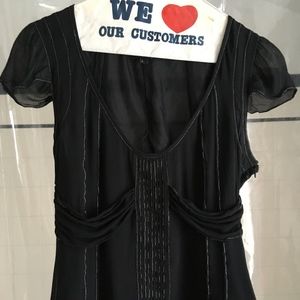 Rock & Republic silk blouse with silver threads, 4